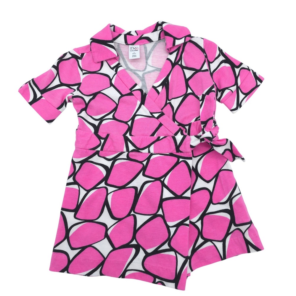 DVF babyGap Romper Pink Geometric Wrap Style 2012 Girls Size 2 Years